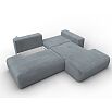 Диван угловой лига велюр-036 нпб модерн правый угол tower 10 серый еврокнижка