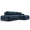 Диван угловой лига велюр-036 нпб модерн правый угол tower 13 синий еврокнижка