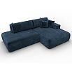 Диван угловой лига велюр-036 нпб модерн правый угол tower 13 синий еврокнижка