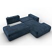 Диван угловой лига велюр-036 нпб модерн правый угол tower 13 синий еврокнижка