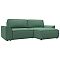 Диван угловой лига-048 нпб рогожка амур 11 зеленый еврокнижка