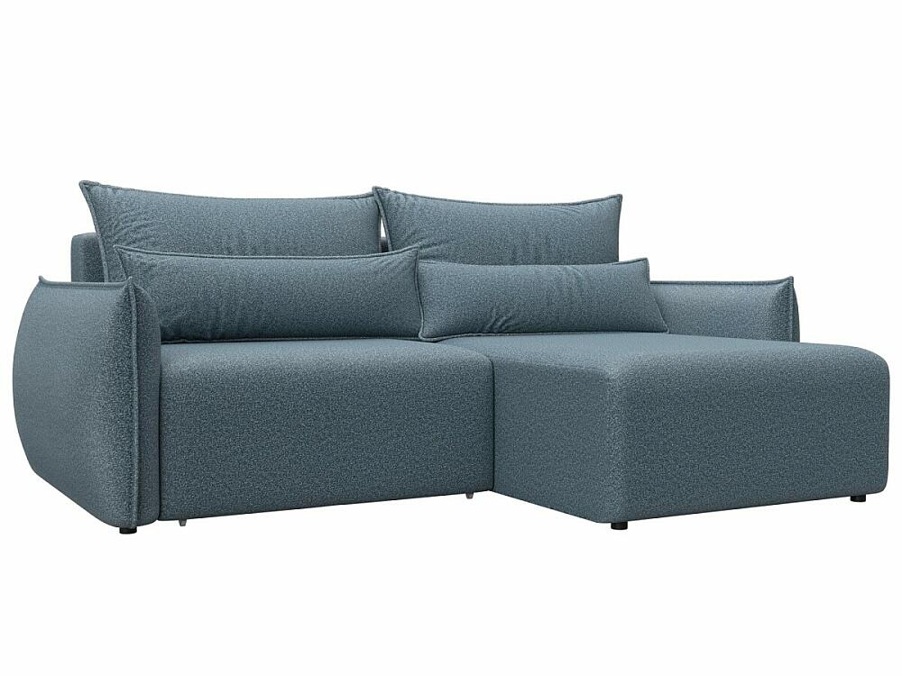 

Диван угловой Лига-051 НПБ угол универсальный Велюр NESS 12 серый