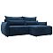 Диван угловой Лига-051 НПБ угол универсальный Велюр BRUT 11 синий