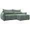 Диван угловой Лига-051 НПБ угол универсальный Велюр BRUT 08 зеленый