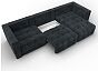 Диван угловой лига-052 нпб лонг угол универсальный велюр tower 11 темно-серый еврокнижка