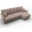 Диван угловой лига велюр-064 нпб угол универсальный tower 05 бежевый пантограф (тик-так)
