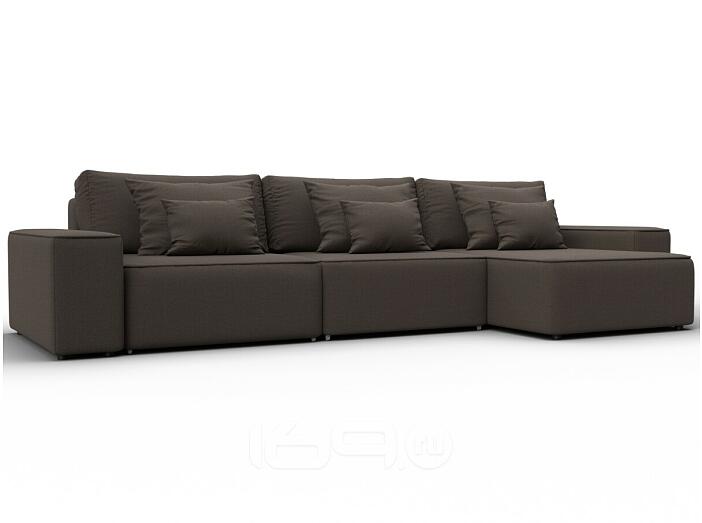 Диван угловой лига рогожка-074 угол универсальный амур 05 коричневый еврокнижка