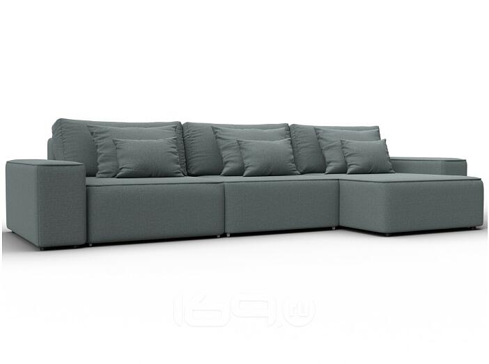 Диван угловой лига рогожка-074 угол универсальный амур 07 серый еврокнижка
