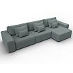 Диван угловой лига рогожка-074 угол универсальный амур 07 серый еврокнижка