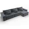 Диван угловой лига-074 угол универсальный seven 17 серый еврокнижка