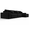 Диван угловой лига велюр-074 угол универсальный seven 35 черный еврокнижка