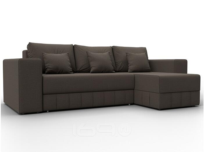 Диван угловой лига-076 угол универсальный амур 05 коричневый еврокнижка