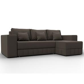 Диван угловой лига-076 угол универсальный амур 05 коричневый еврокнижка