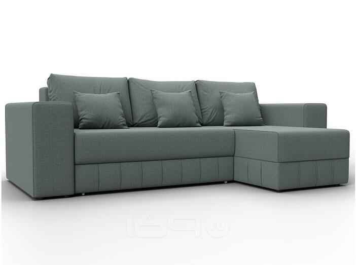 Диван угловой лига-076 угол универсальный амур 07 серый еврокнижка