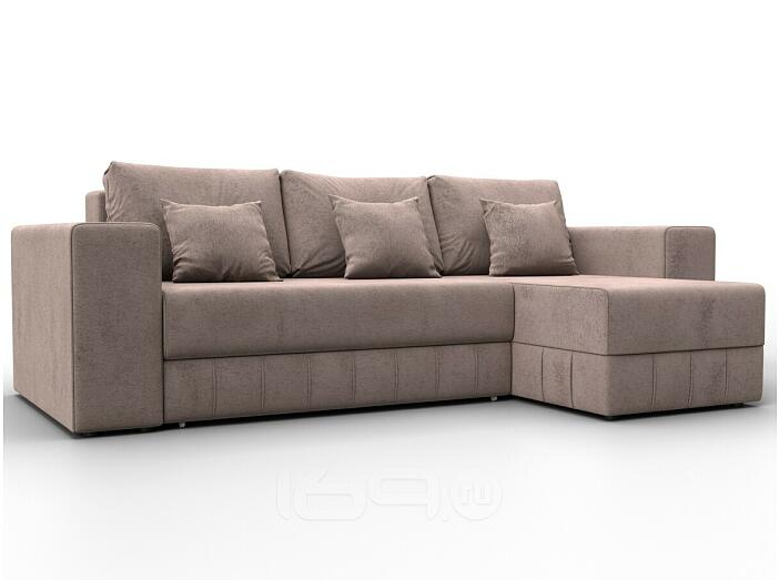 Диван угловой лига велюр-076 угол универсальный tower 05 бежевый еврокнижка
