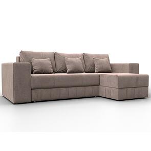 Диван угловой лига велюр-076 угол универсальный tower 05 бежевый еврокнижка