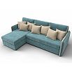 Диван угловой лига-078 угол левый seven 113 бирюзовый/seven 729 бежевый дельфин