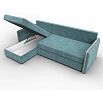 Диван угловой лига-078 угол левый seven 113 бирюзовый/seven 729 бежевый дельфин