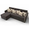 Диван угловой лига-078 угол левый seven 727 коричневый/seven 729 бежевый дельфин