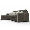 Диван угловой лига-078 угол левый амур 05 коричневый/амур 02 бежевый дельфин