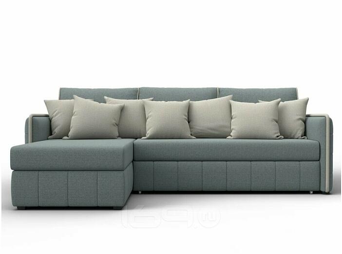 Диван угловой лига-078 угол левый амур 07 серый/амур 02 бежевый дельфин