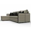 Диван угловой лига-078 угол левый grifon 04 бежевый/grifon 12 коричневый дельфин