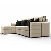 Диван угловой лига-078 угол левый seven 729 бежевый/seven 727 коричневый дельфин