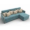 Диван угловой лига-078 угол правый seven 113 бирюзовый/seven 729 бежевый дельфин