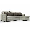 Диван угловой лига-078 угол правый амур 02 бежевый/амур 05 коричневый дельфин