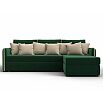 Диван угловой лига-078 угол правый seven 626 зеленый/seven 729 бежевый дельфин