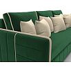 Диван угловой лига-078 угол правый seven 626 зеленый/seven 729 бежевый дельфин
