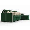 Диван угловой лига-078 угол правый seven 626 зеленый/seven 729 бежевый дельфин