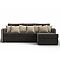 Диван угловой лига-078 угол правый seven 727 коричневый/seven 729 бежевый дельфин