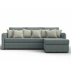 Диван угловой лига-078 угол правый амур 07 серый/амур 02 бежевый дельфин