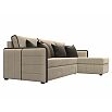 Диван угловой лига-078 угол правый seven 729 бежевый/seven 727 коричневый дельфин