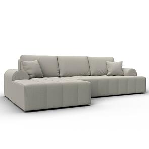 Диван угловой лига рогожка-080 угол левый амур 02 бежевый еврокнижка