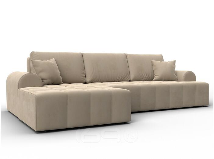 Диван угловой лига-080 угол левый seven 729 бежевый еврокнижка