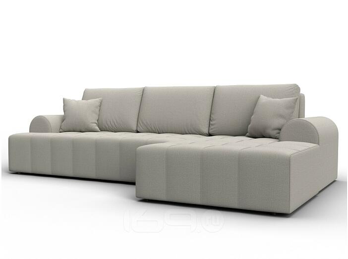 Диван угловой лига рогожка-080 угол правый амур 02 бежевый еврокнижка