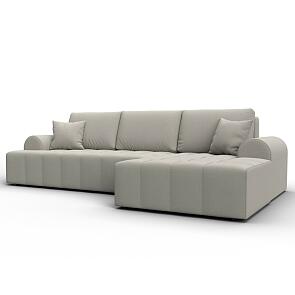 Диван угловой лига рогожка-080 угол правый амур 02 бежевый еврокнижка