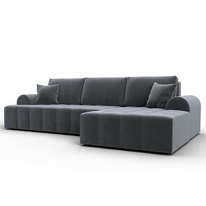 Диван угловой лига-080 угол правый seven 17 серый еврокнижка