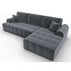 Диван угловой лига-080 угол правый seven 17 серый еврокнижка