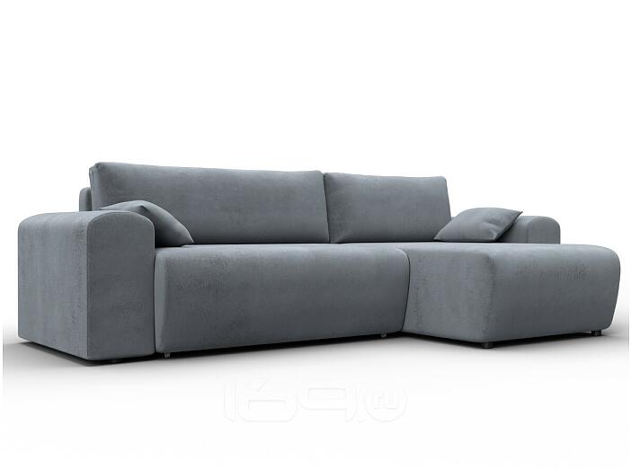 Диван угловой лига велюр-099 угол универсальный tower 10 серый еврокнижка