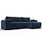 Диван угловой лига велюр-099 угол универсальный tower 13 синий еврокнижка