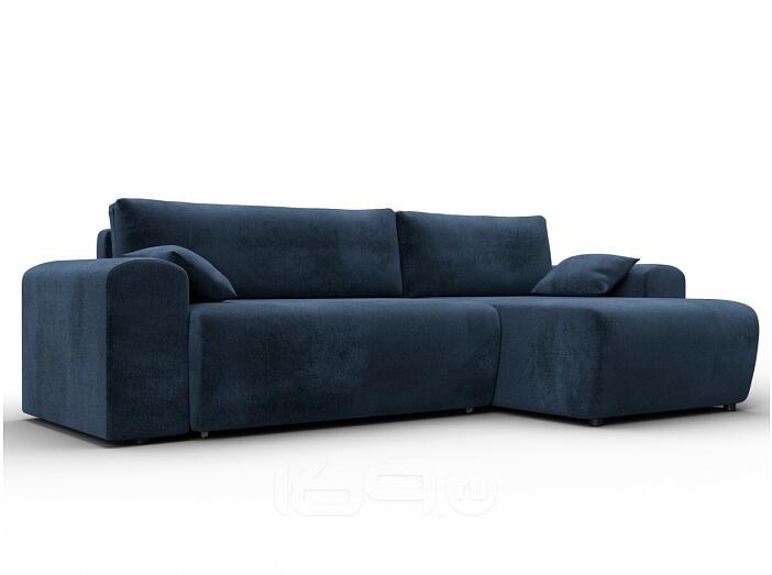 Диван угловой лига велюр-099 угол универсальный tower 13 синий еврокнижка