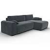 Диван угловой лига велюр-099 угол универсальный vertical серый еврокнижка