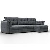 Диван угловой лига велюр-100 нпб угол универсальный brut 16 темно-серый еврокнижка