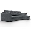 Диван угловой лига велюр-100 нпб угол универсальный brut 16 темно-серый еврокнижка
