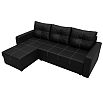 Диван угловой ливерпуль лайт левый угол черный еврокнижка