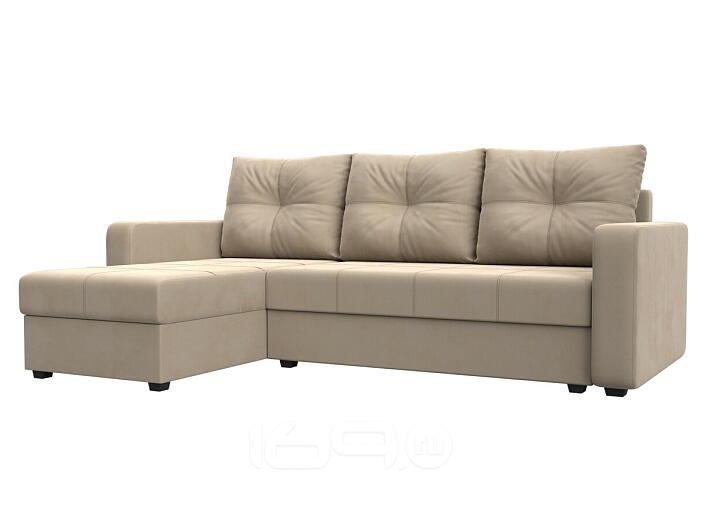 Диван угловой ливерпуль лайт левый угол seven 729 бежевый еврокнижка