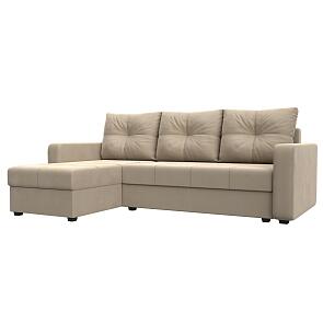 Диван угловой ливерпуль лайт левый угол seven 729 бежевый еврокнижка